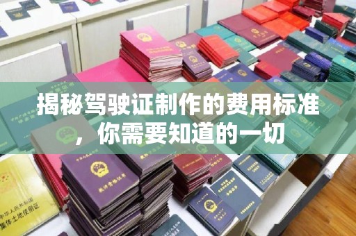 砚山揭秘驾驶证制作的费用标准，你需要知道的一切