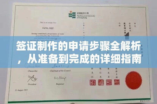 砚山签证制作的申请步骤全解析，从准备到完成的详细指南